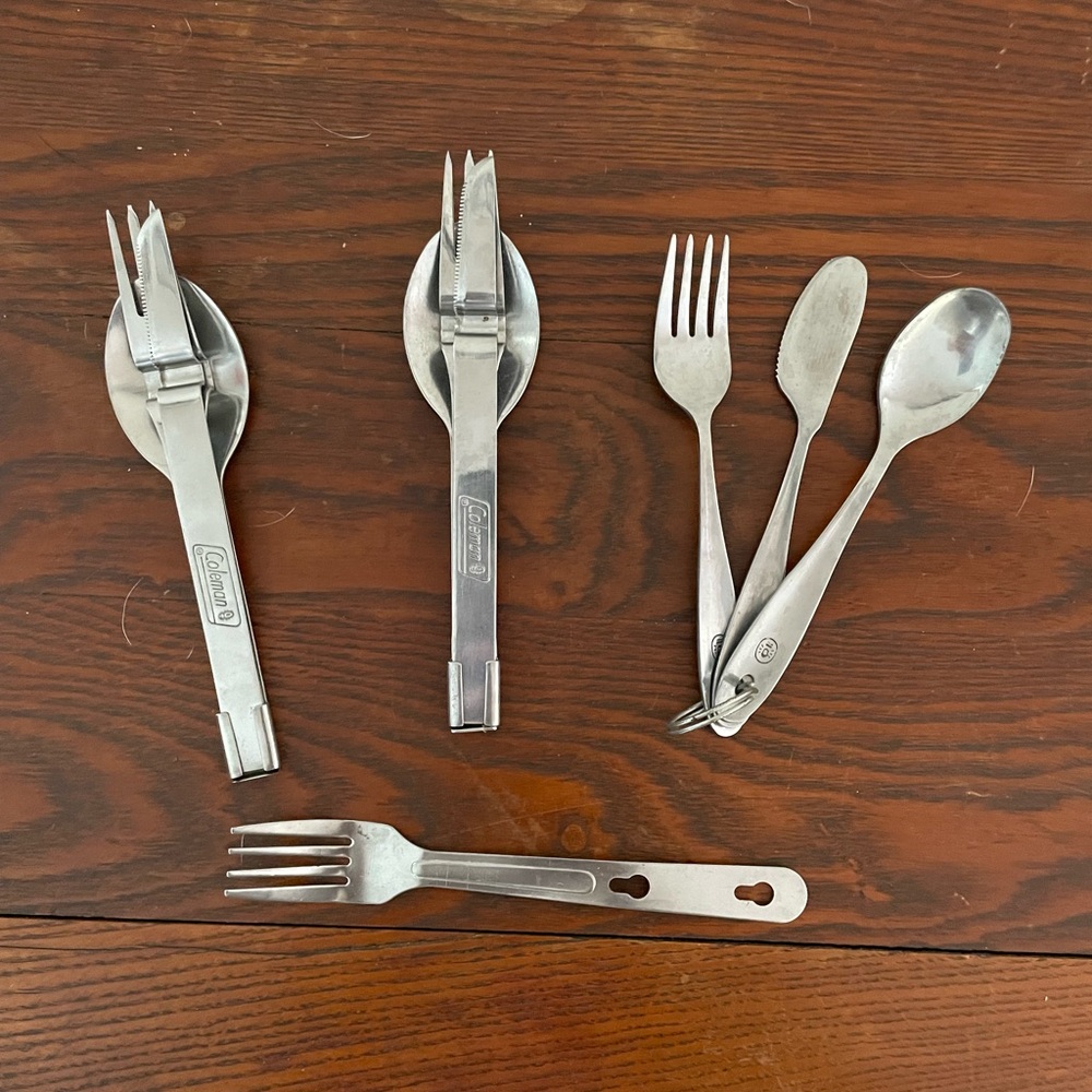 Silverware Sets for Travel or Camping: 3